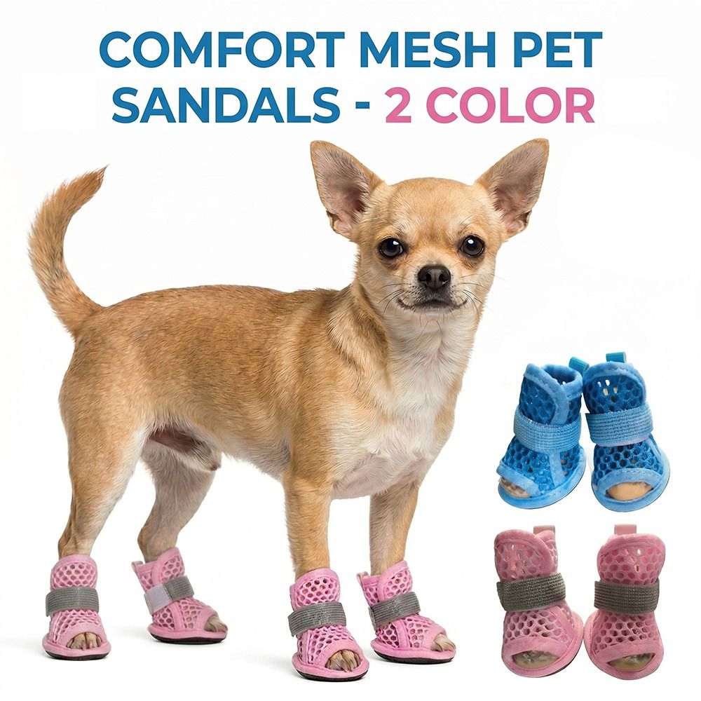 Soft Sole Booties - 4 Pezzi Scarpe per Cani in