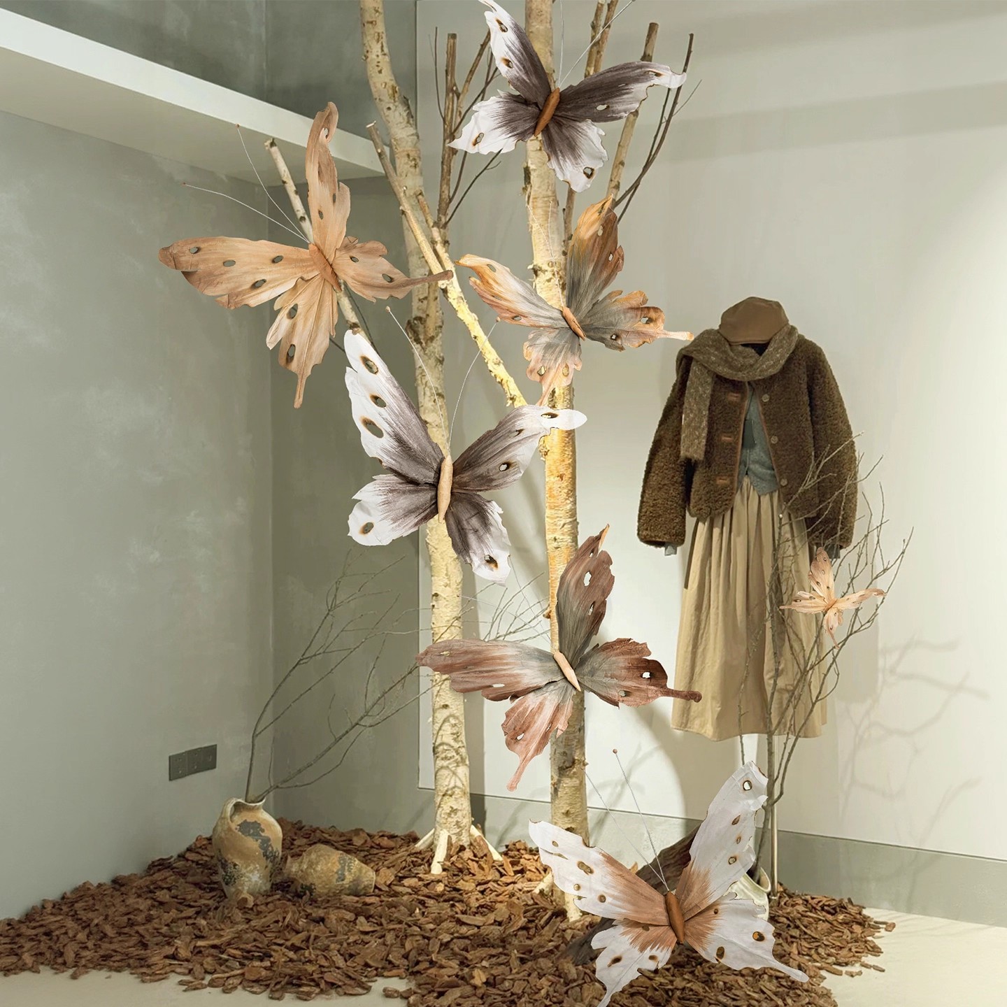 Baby Clothing Store - Decorazione Floreale in Carta a Forma