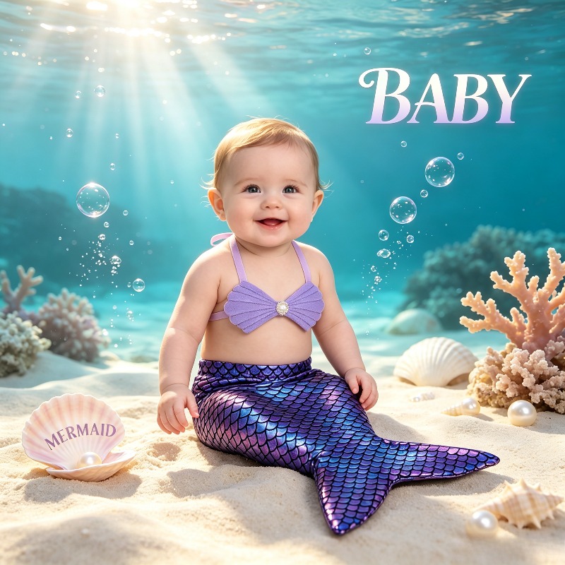 Baby Clothing Usa - Costume da Sirena per Neonati, Outfit