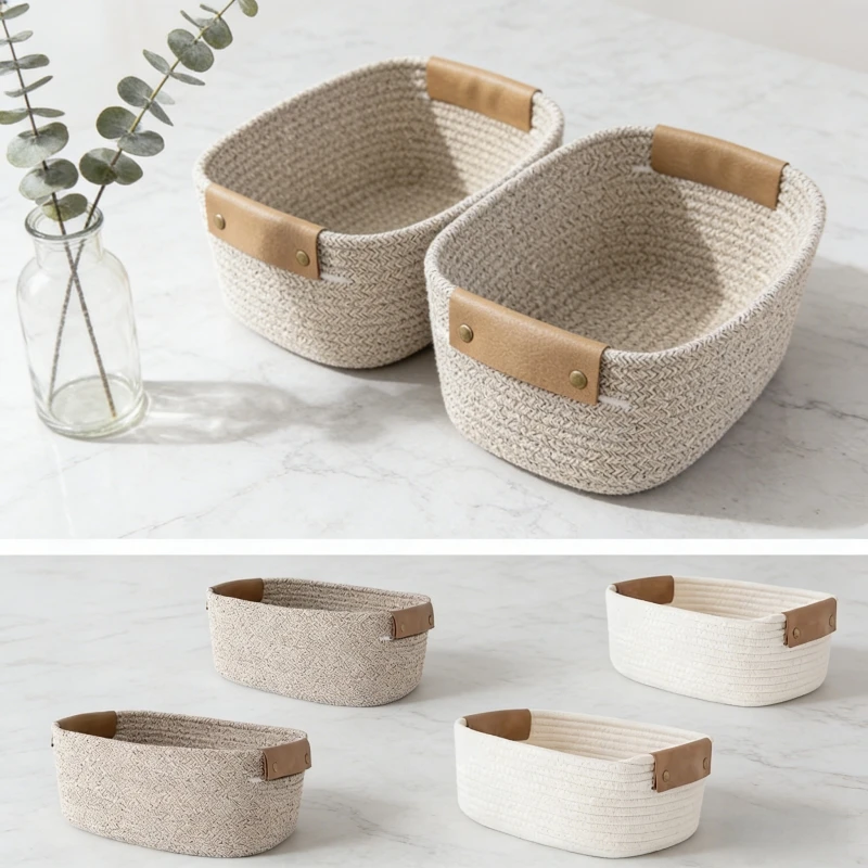Baby Clothing Basket - Cestino portaoggetti da scrivania in corda