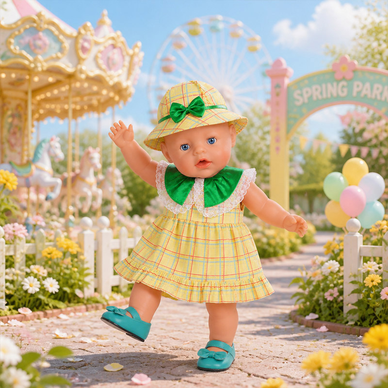 Cappello e vestito a quadretti - Baby Clothing Yellow recensione e prezzo