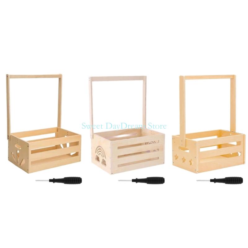 Y88C Wooden Baby Shower Gift B - Baby Clothing Basket recensione e prezzo